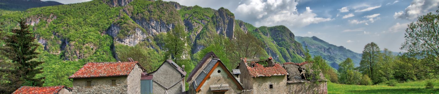 Small rural village of the Bergamo Alps in Taleggio valley